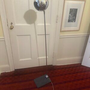Vintage Sonneman Style Chrome Globe Floor Lamp – Mid Century Modern Eyeball Lamp